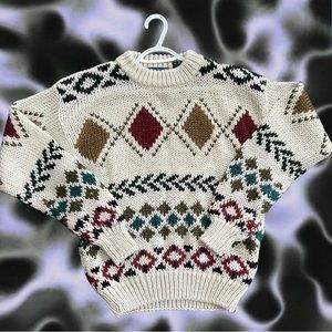 Knitted sweater real wool